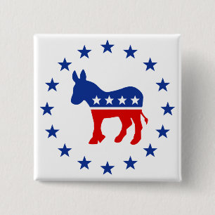Democrat Donkey Button