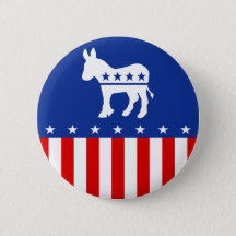 Proud Woman Democrat Political Democratic Party Donkey 2-1/4" Pin Pinback Button 
