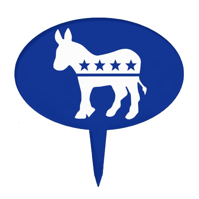 Democrat Donkey Cake Pick (Front)