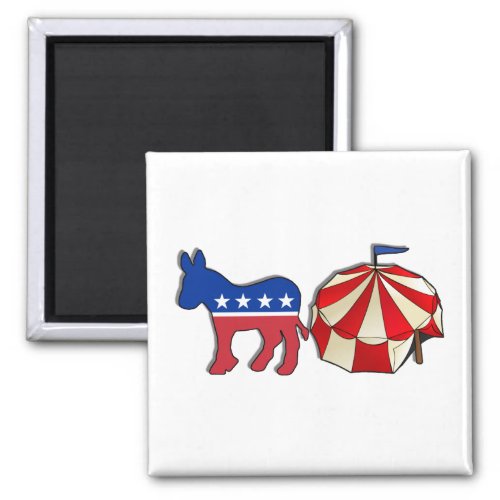 Democrat Donkey Circus Magnet