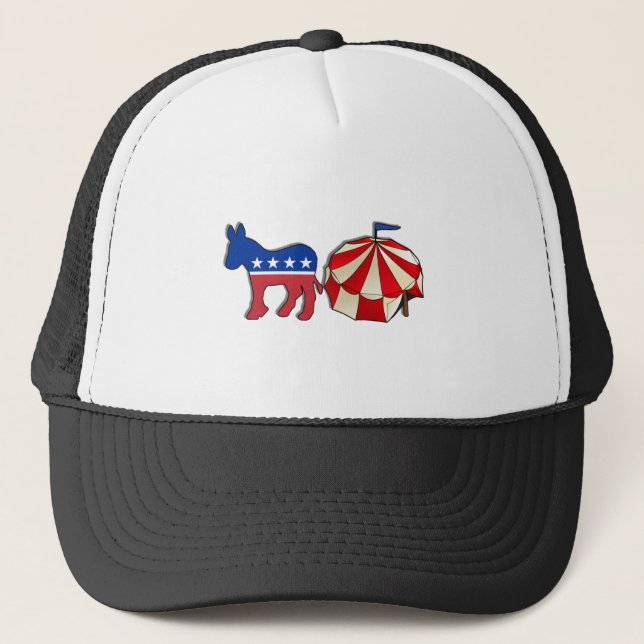 Democrat Donkey Circus Trucker Hat (Front)