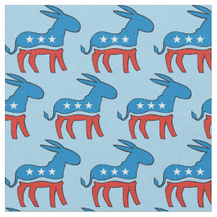 Democrat Donkey Fabric