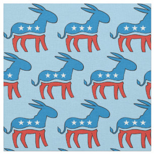 Democrat Donkey Fabric