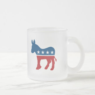 Democrat Donkey Frosted Glass Coffee Mug