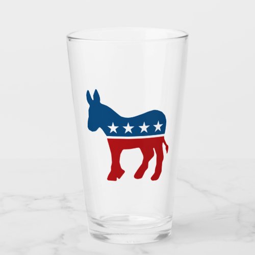Democrat Donkey Glass