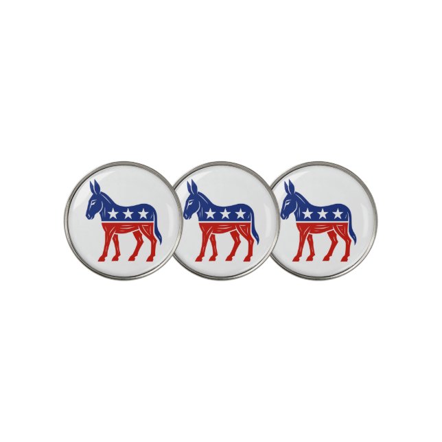 Democrat Donkey Golf Ball Marker (3 Up)