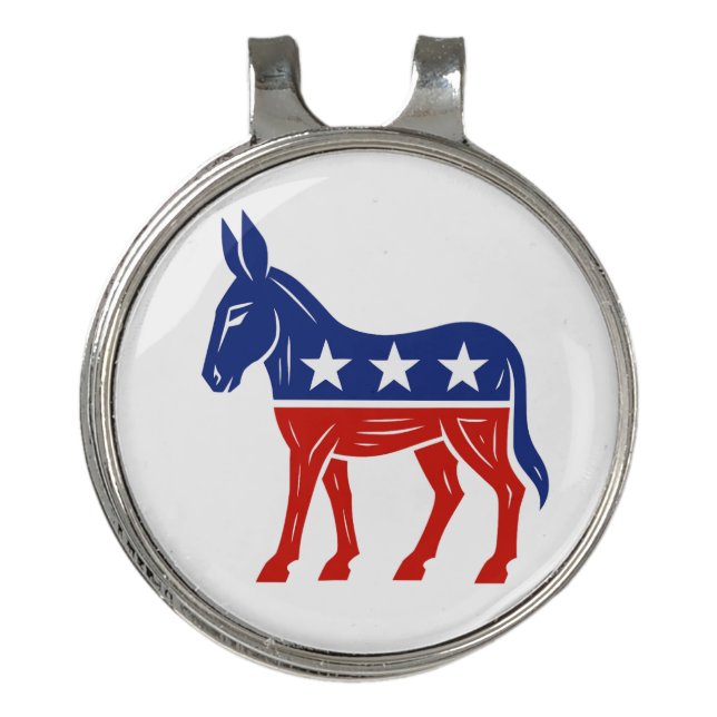 Democrat Donkey Golf Hat Clip (Front)