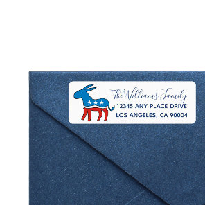 Democrat Donkey Label