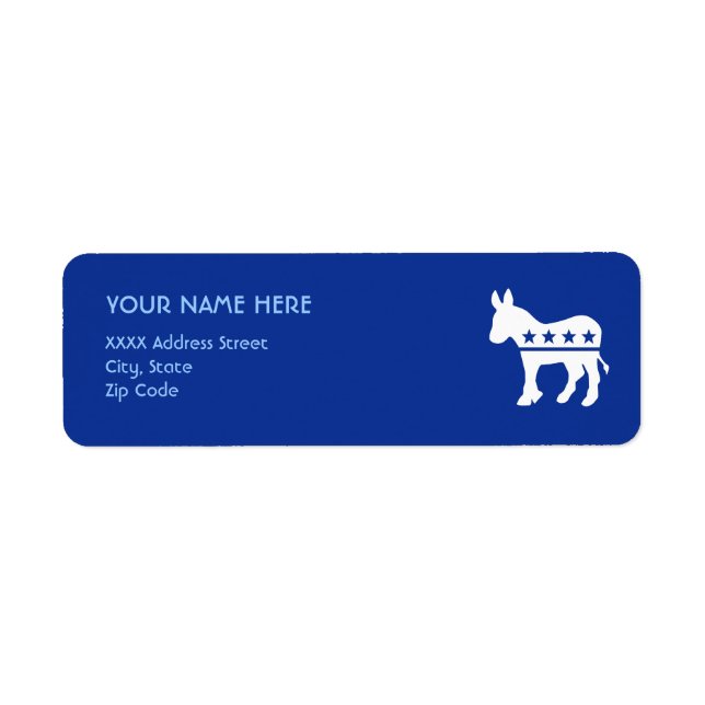 Democrat Donkey Label (Front)