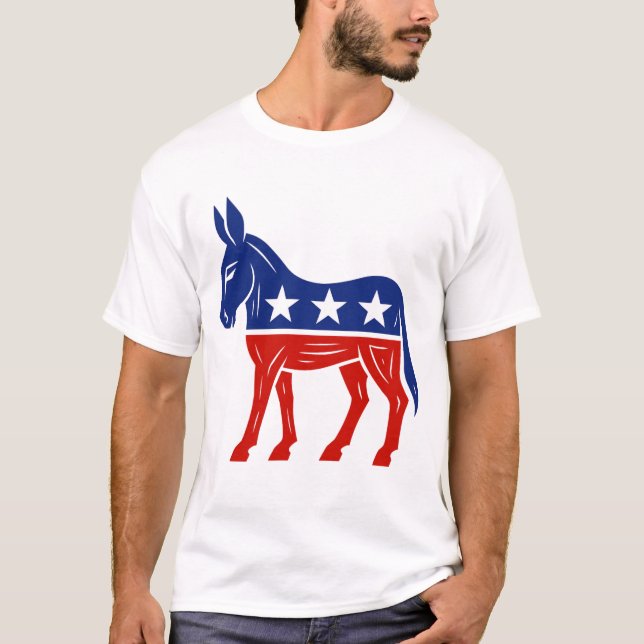 🐴 Democrat Donkey Liberal T-Shirt (Front)