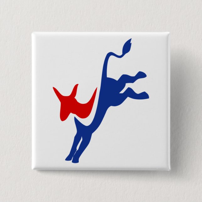 Democrat Donkey Logo Button (Front)