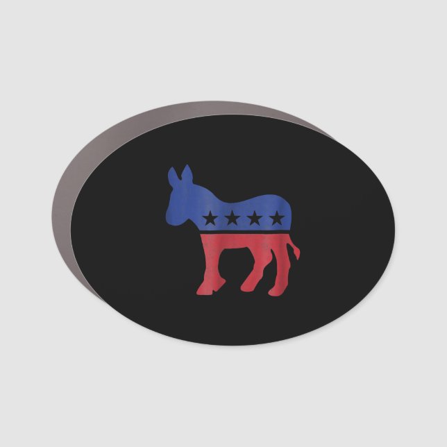 Democrat Donkey Look Democratic Support Car Magnet (Front)