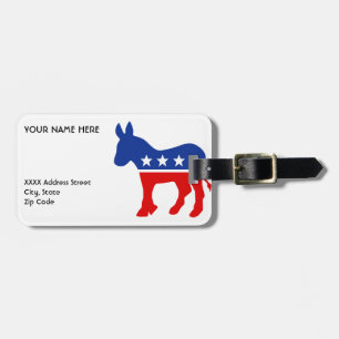 Democrat Donkey Luggage Tag