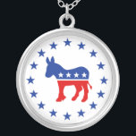 Democrat Donkey Necklace<br><div class="desc">Democrat Donkey Necklace
 Customizable Background.

 Choose the background color you want by clicking Customize it - Edit - Background.</div>