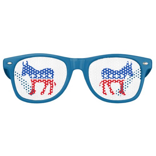Democrat Donkey Political Party Retro Sunglasses