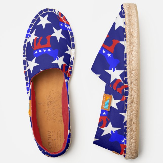democrat donkey politics election stars  espadrilles (Side)