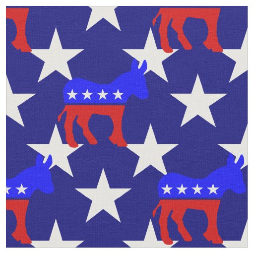 democrat donkey politics election stars  fabric