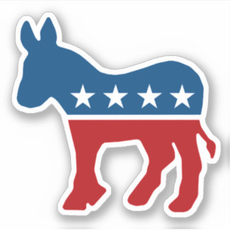Democrat Donkey Sticker