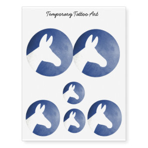 Democrat Donkey Temporary Tattoos