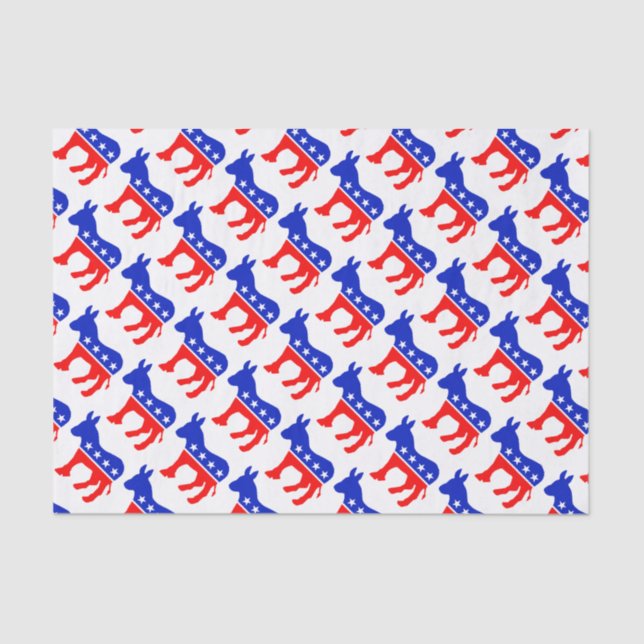 Democrat Donkey Tissue Paper (Front)