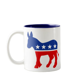 Democrat Donkey Two-Tone Coffee Mug