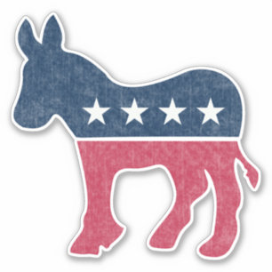 Democrat Donkey Vintage Distressed Sticker