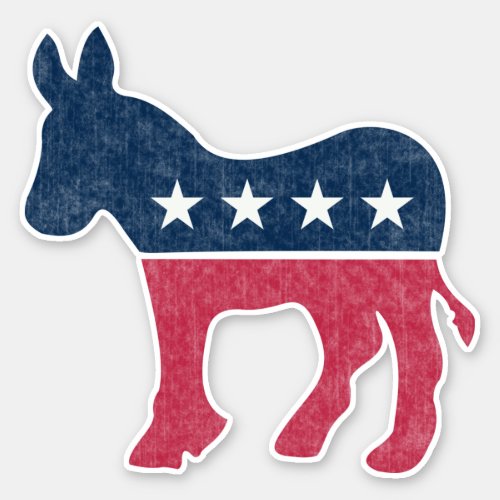 Democrat Donkey Vintage Distressed Sticker