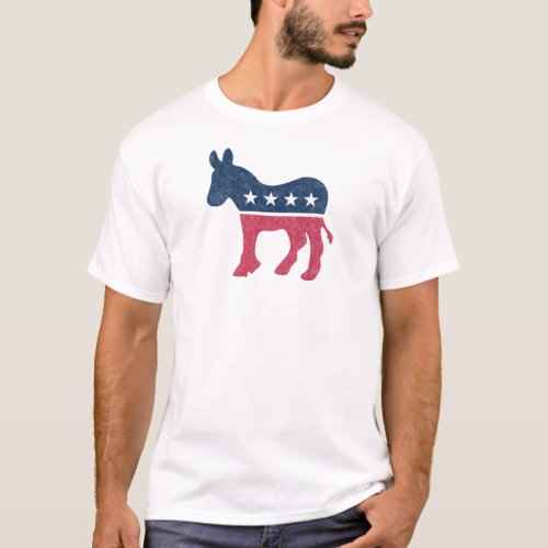 Democrat Donkey Vintage Distressed T_Shirt