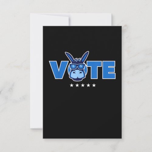 Democrat Donkey Vote 2020 Democratic Thank You Card