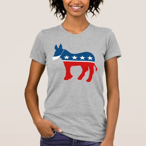 Democrat Donkey with Face Mask T_Shirt