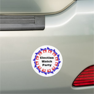 Democrat Election Watch Party Car Magnet