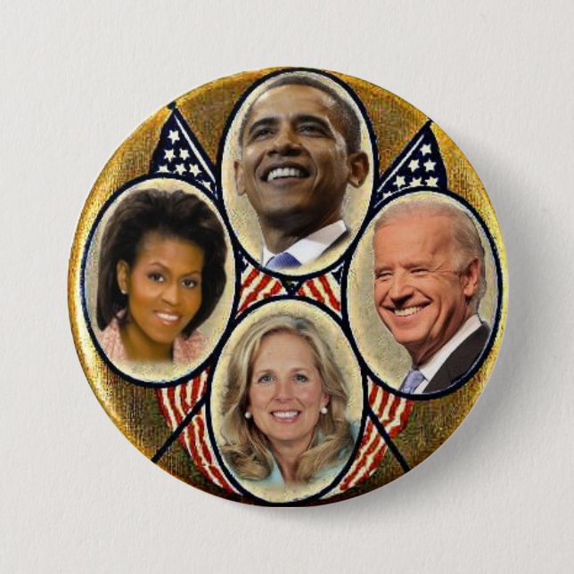 Democrat Family Quadragate 3-Inch Button (Front)