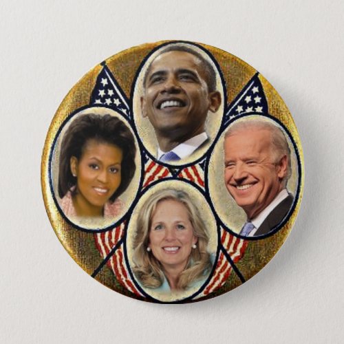 Democrat Family Quadragate 3_Inch Button