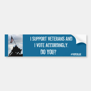 Democrat For Veterans Bumper Sticker