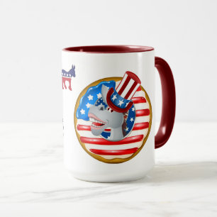 Democrat God Bless America Doughnut Mug
