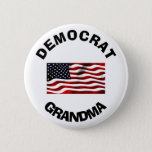 Democrat Grandma Button With American Flag at Zazzle