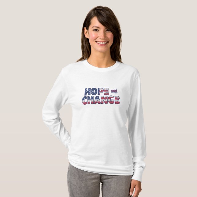 Democrat Hope and Change American Flag Shirt (Front Full)