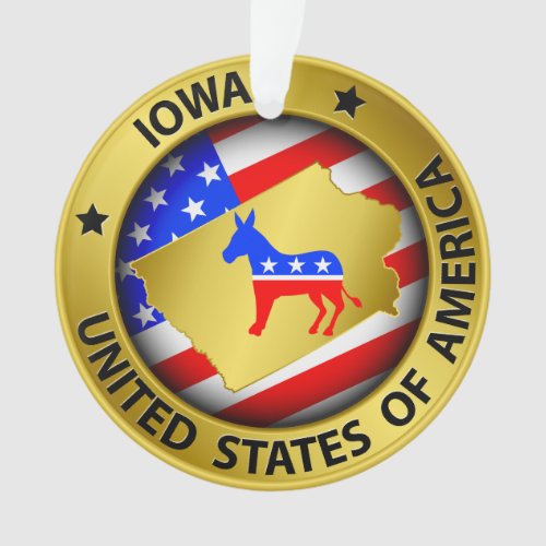 Democrat Iowa Ornament _ SRF