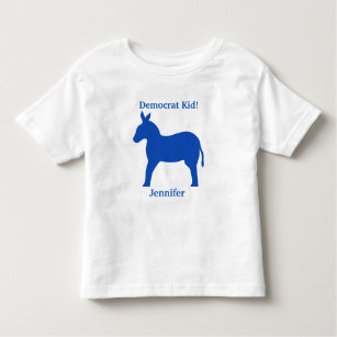 Democrat Kid Blue Donkey Name Personalized Toddler T-shirt