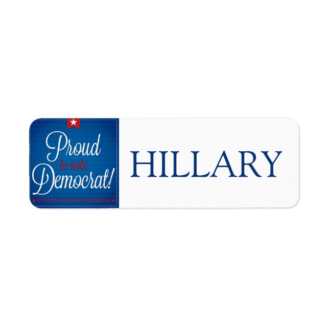 Democrat Label (Front)