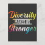 Democrat Leftist Diversity makes me stronger Postcard