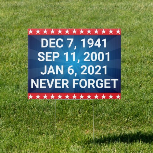 Democrat Never Forget January 6  Sign