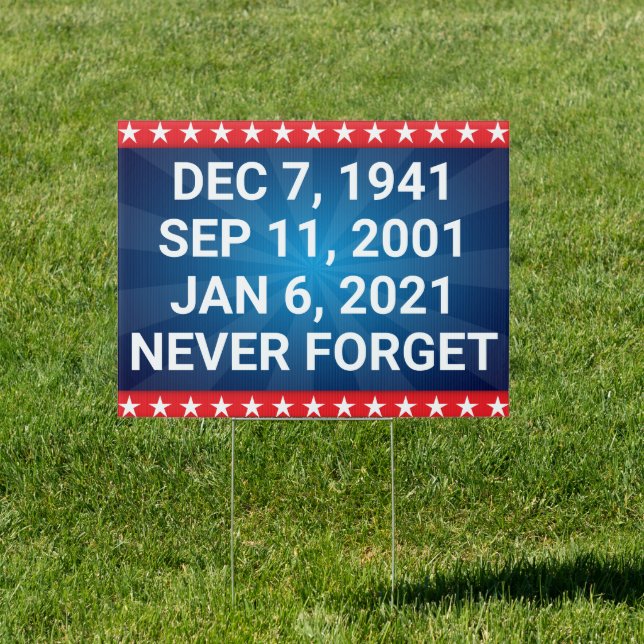 Democrat Never Forget January 6  Sign (Insitu)