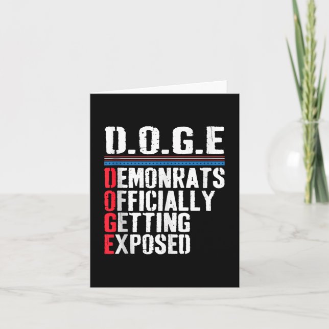 Democrat Officially Getting Exposed Trump 2025 Tan Card (Front)