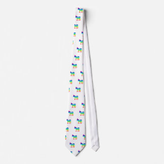 Democrat Original Donkey Distressed Rainbow Neck Tie
