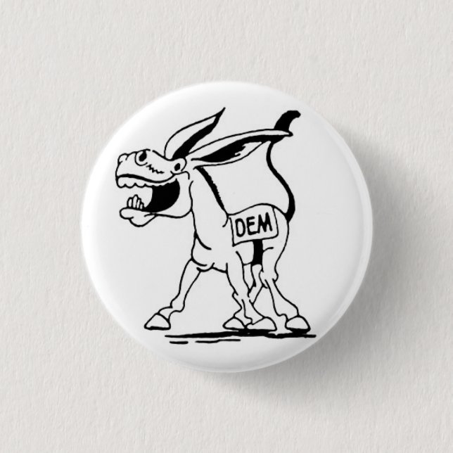 democrat pinback button (Front)