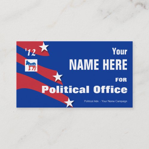 Democrat _ Political Election Campaign Business Card