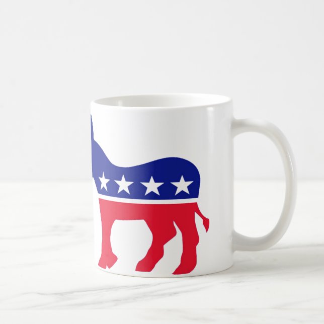 Democrat Red, White & Blue DONKEY MUG (Right)