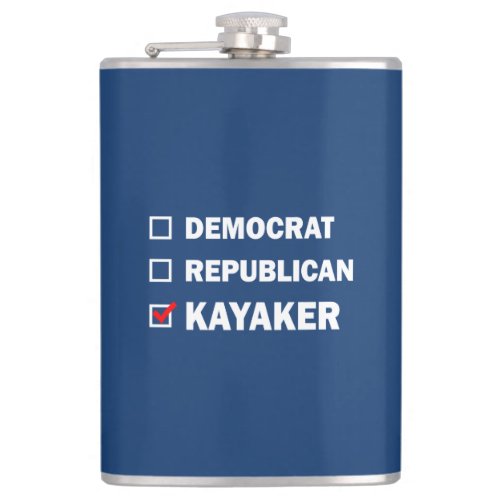 Democrat Republican Kayaker Flask