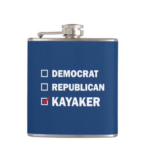 Democrat Republican Kayaker Flask